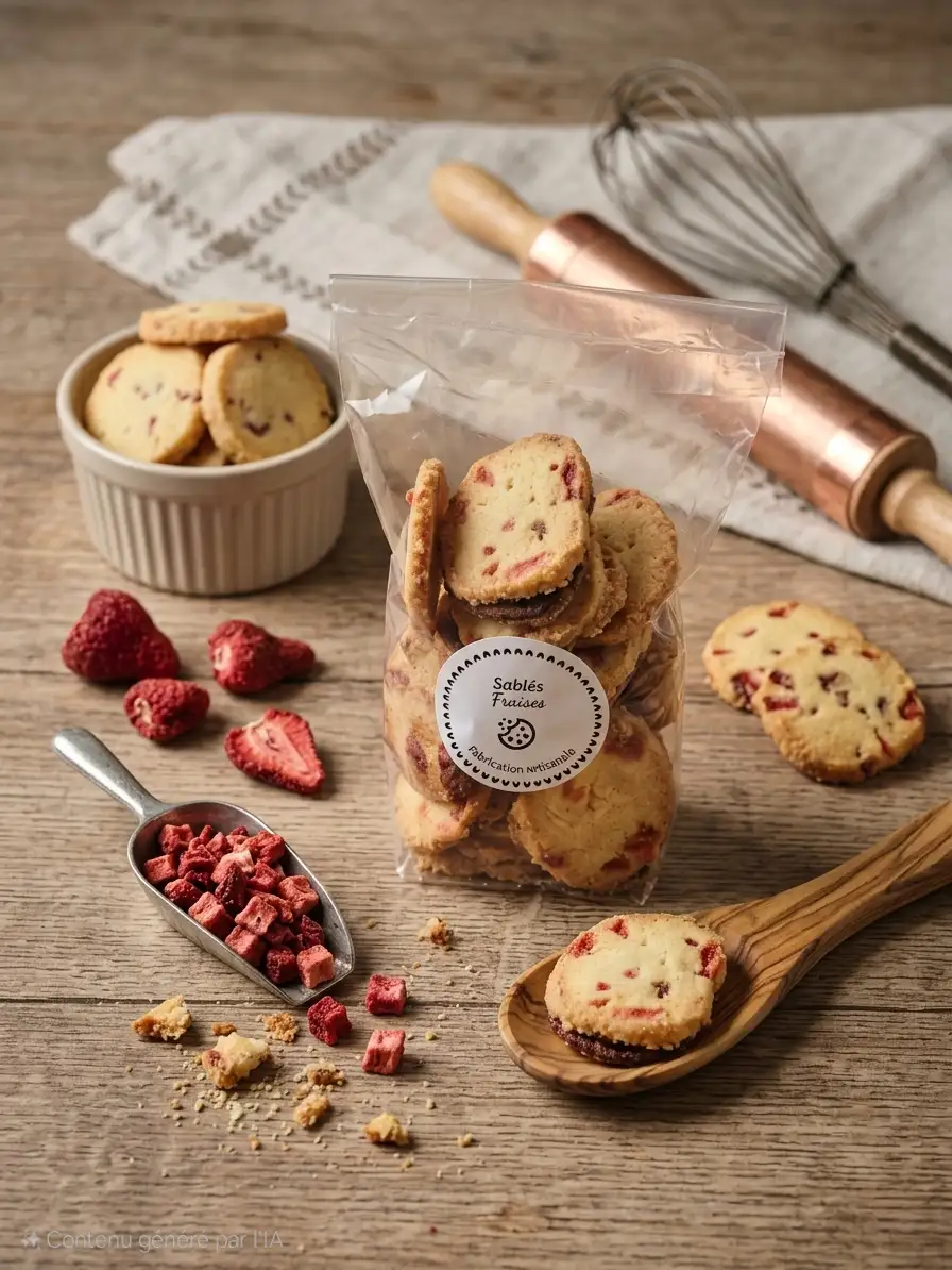 Biscuit diamant fraise