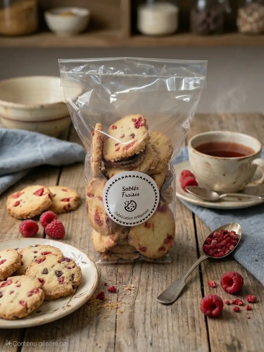 Biscuit diamant framboise