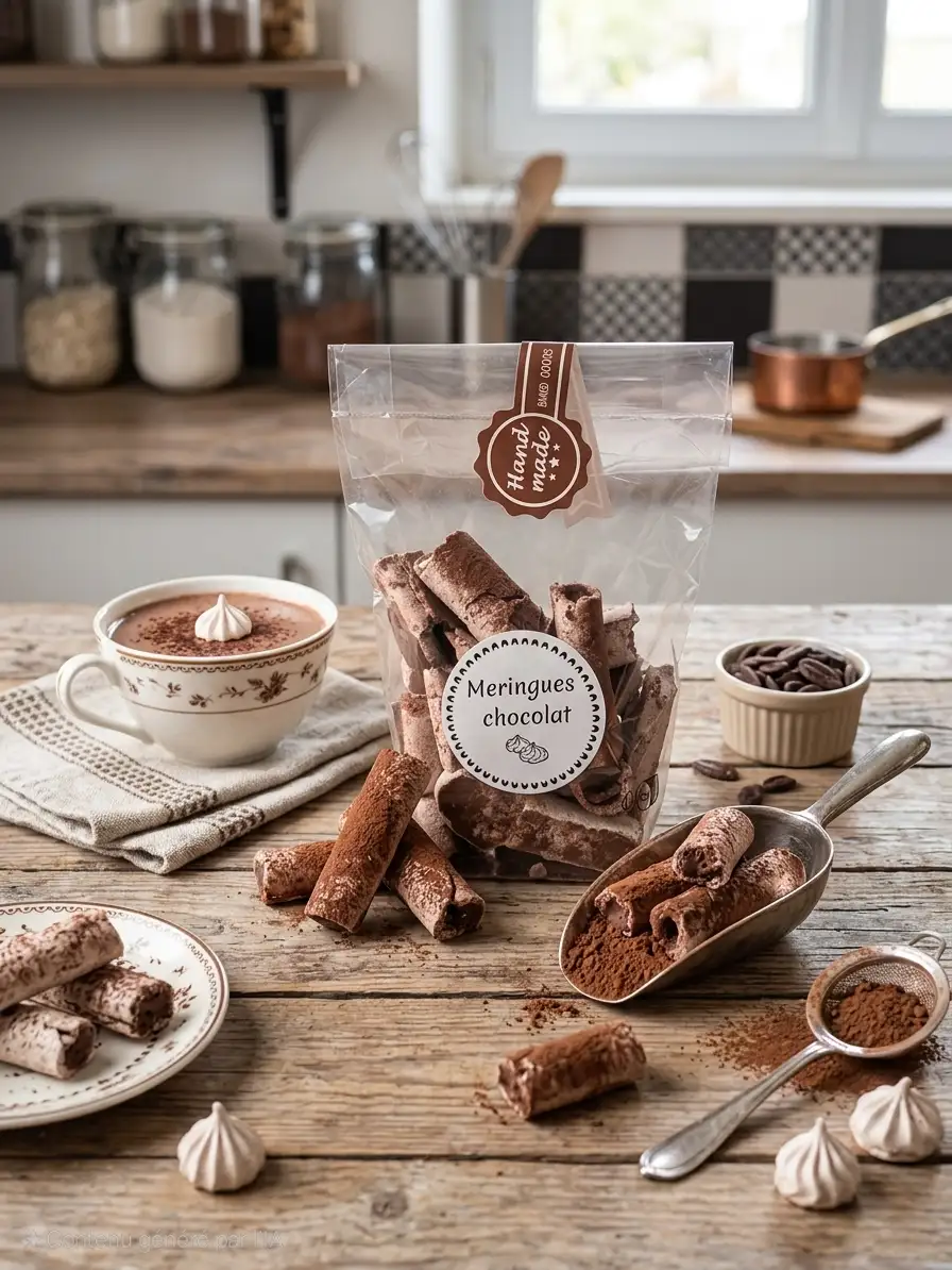 Rouleaux de meringues chocolat