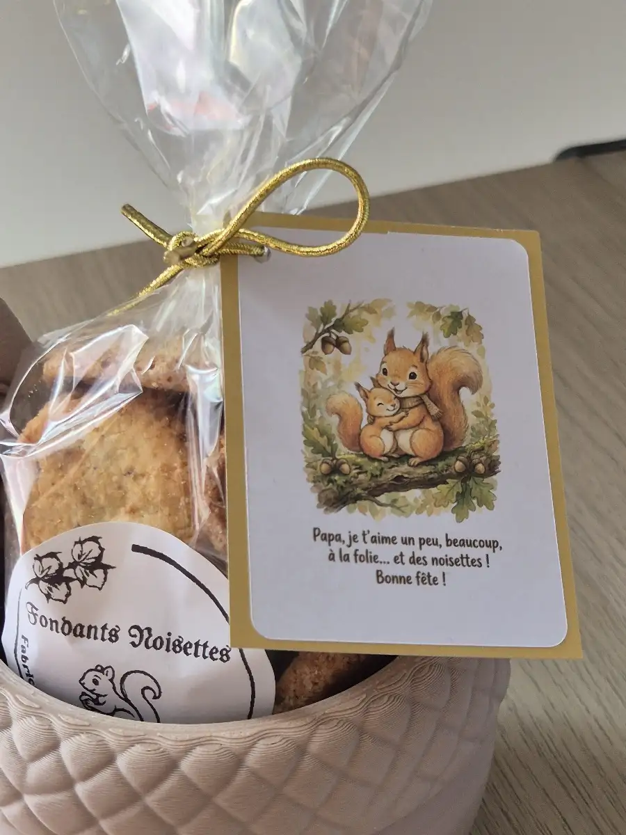 Fête des pères biscuits noisettes