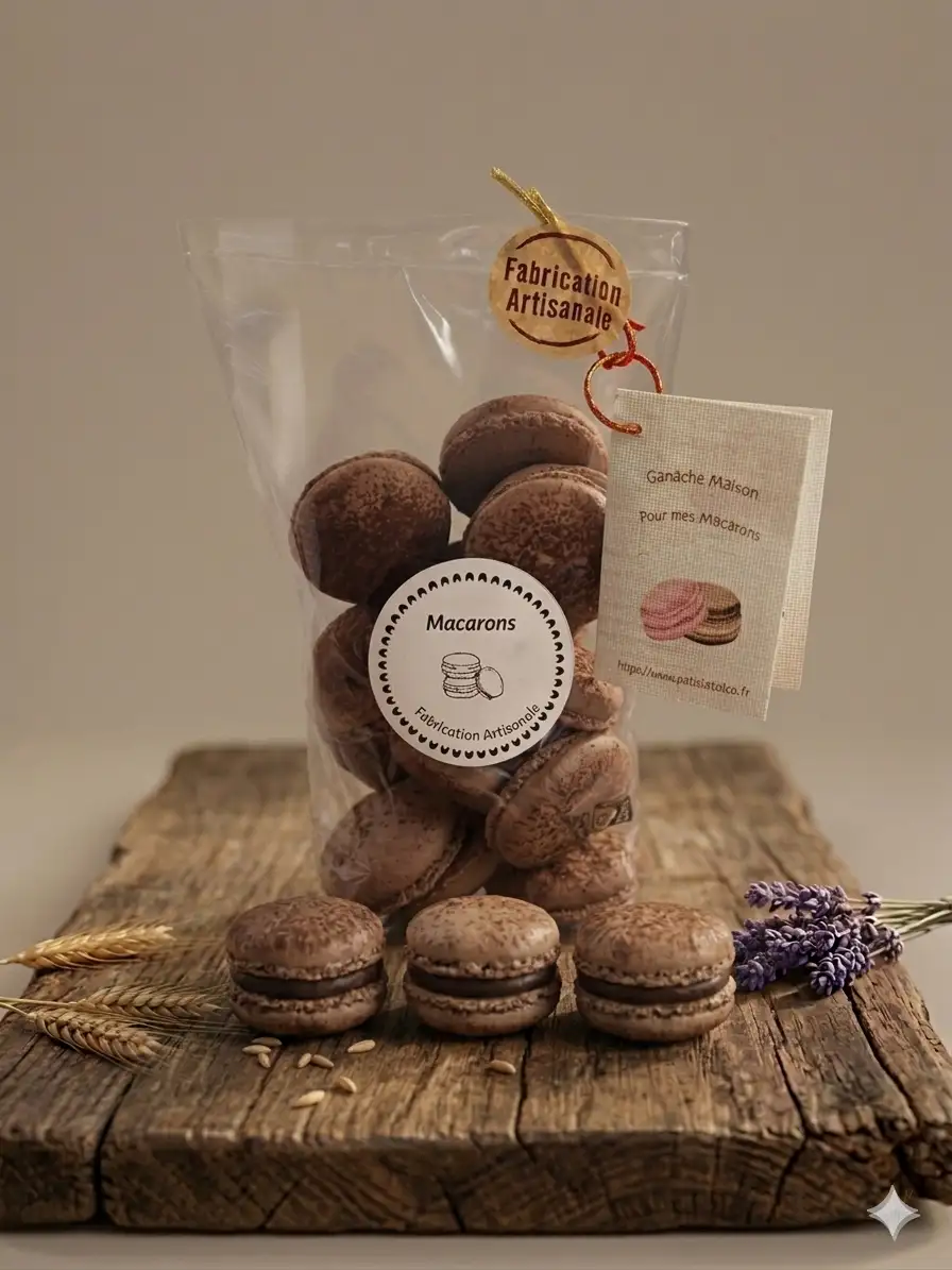 Macarons chocolat a garnir