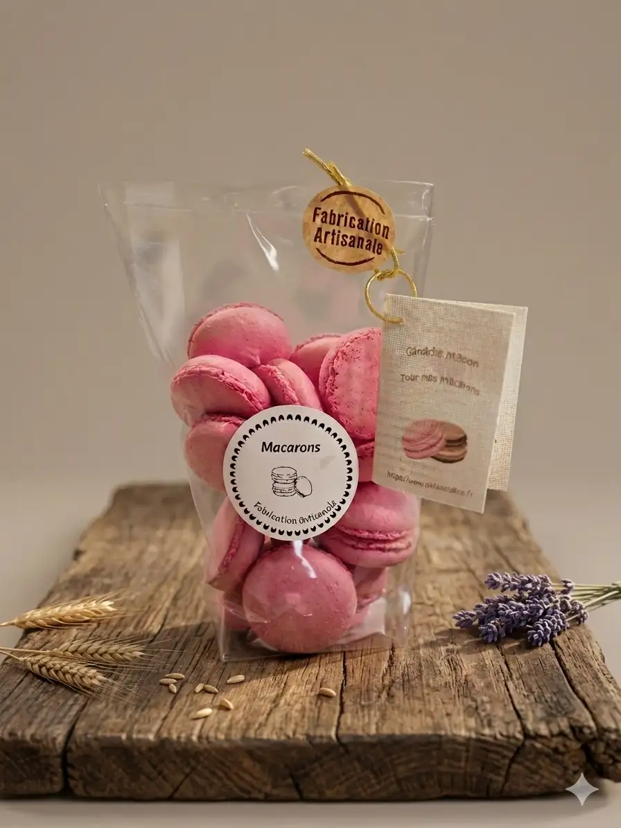 Macarons rose a garnir