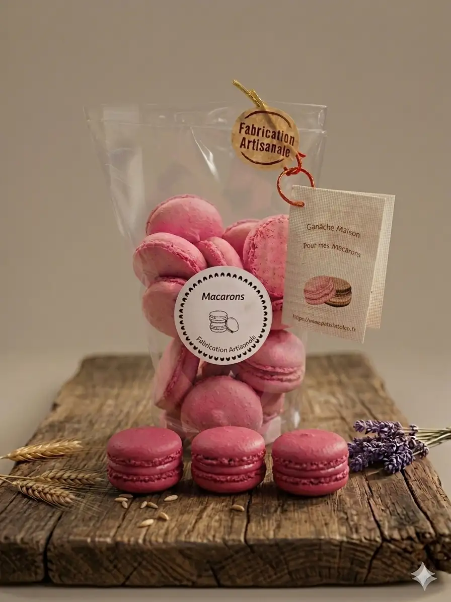 Macarons rose a garnir
